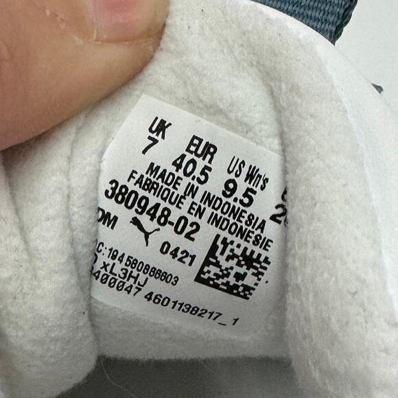 Puma Sneakers Womens 9.5 White Blue Cali Sport Frosted Hike Shoes 380948-02 - Picture 8 of 9